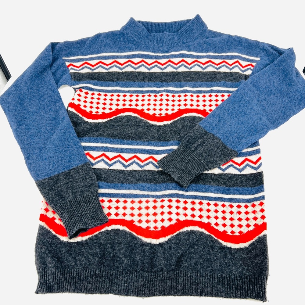 27 Miles Malibu Cashmere Blend Men's Fair Isle pattern Sweater